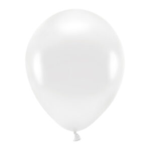 White, Metallic Eco Balloons 30cm