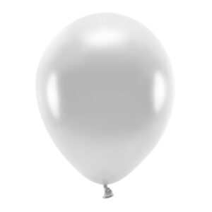 Silver, Metallic Eco Balloons 30cm