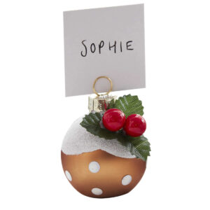 Christmas Pudding Christmas Bauble Place Card Holders