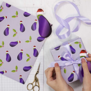 Aubergine Christmas Wrapping Kit – Naughty Christmas