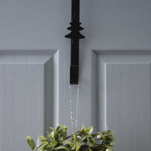 Black Metal Christmas Wreath Door Hanger