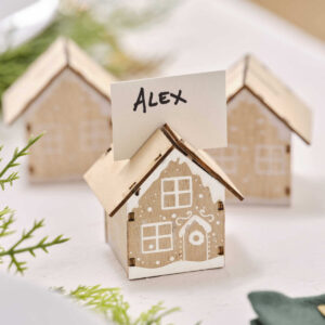 Wooden House Place Card Holders