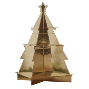 Gold 3D Christmas Tree Treat and Drinks Stand