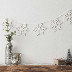 Christmas Wooden Snowflake Bunting