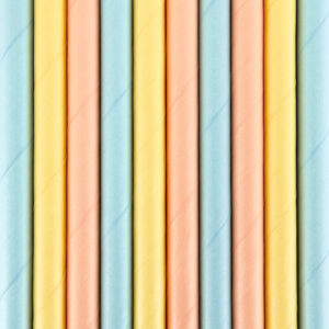 Paper straws Summer time, 19.5cm