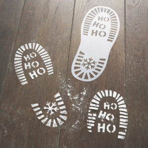 Santa’s Footprint Christmas Stencils