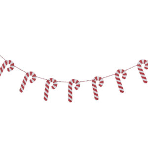Candy Cane Shaped Wooden Christmas Bunting