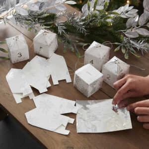 Silver Stars Make Your Own Advent Calendar