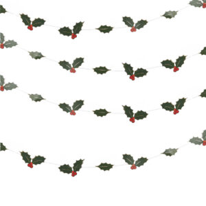 Holly Leaves Christmas Garland Decoration