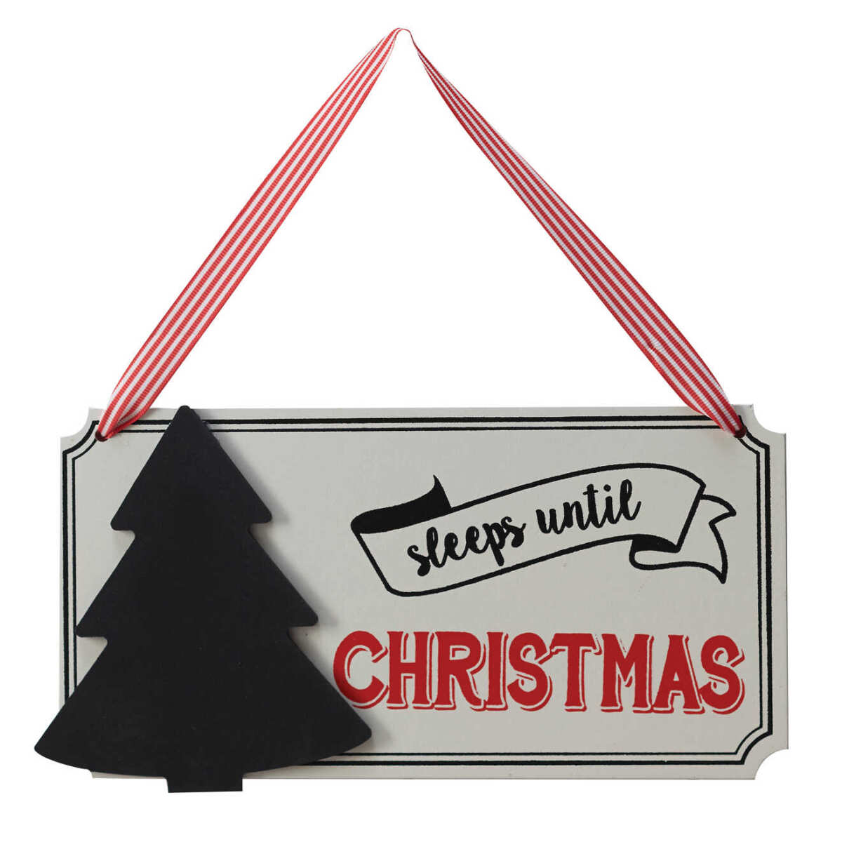 Festive Sleeps Until Christmas Chalkboard Sign - Vintage Noel - PartyEco