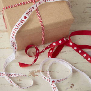 Red & White Merry Christmas Ribbon Kit