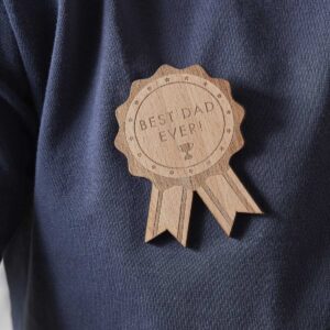 Wooden Best Dad Ever Father’s Day Badge